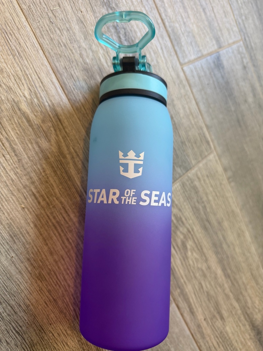 Star of the Seas Royal Caribbean Ombre Water Bottle - Turquoise to Purple